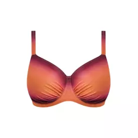 FS506127GLO_FANTASIE SWIM PAROS COAST UW GATHERED FULL CUP BIKINI TOP SUNSET GLOW