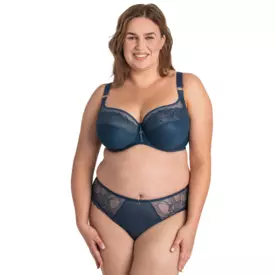 SAHARMA910INO_SAMANTA HARMONY A910 SOFT FULL CUP SIDE SUPPORT BRA INDIGO