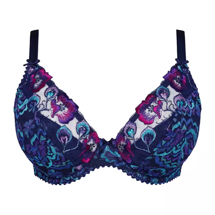 PD0163492WBL_PRIMADONNA SAN ANGEL HALF PADDED PLUNGE BRA WATER BLUE