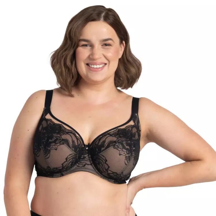 SAMYSTA910BLK_SAMANTA MYSTERY A910 FULL CUP SIDE SUPPORT BRA BLACK