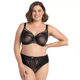 SAMYSTA910BLK_SAMANTA MYSTERY A910 FULL CUP SIDE SUPPORT BRA BLACK
