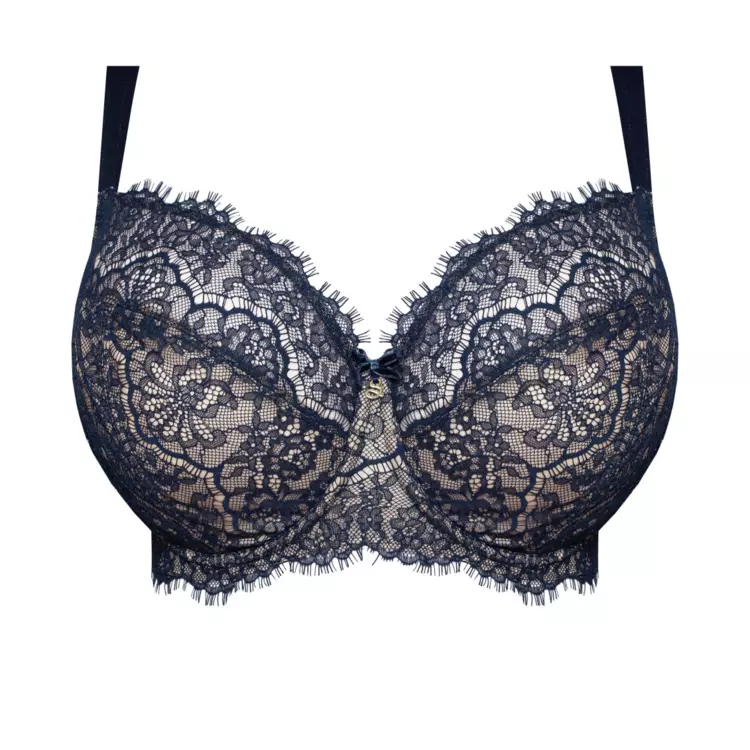 SALARAA911NAY_SAMANTA LARA A911 SOFT FULL CUP SIDE SUPPORT BRA NAVY