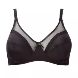 RO821BLK_ROYCE CHARLOTTE FULL CUP NON-WIRED BRA BLACK