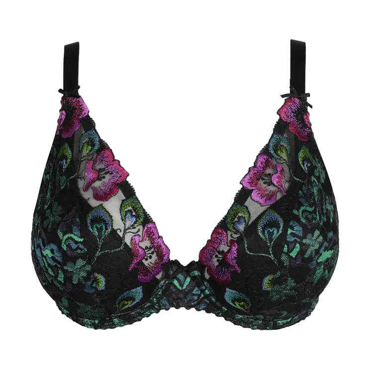 PD0163492PFE_PRIMADONNA SAN ANGEL HALF PADDED PLUNGE BRA PEACOCK FEATHER