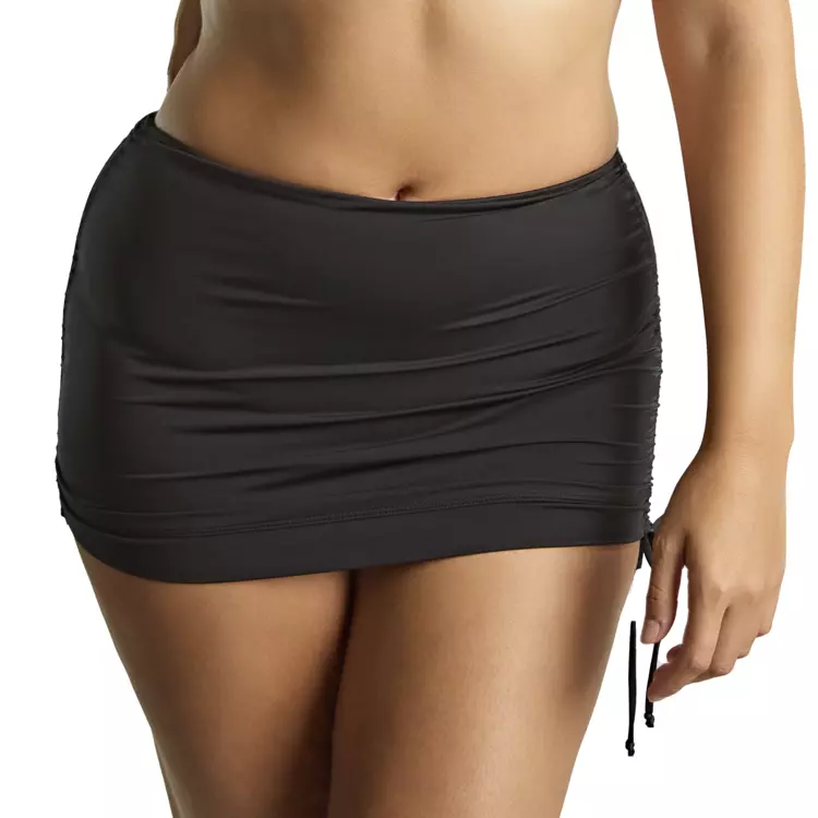 SW1308aBLK_PANACHE SWIM SIGNATURE SKIRTED BRIEFS BLACK