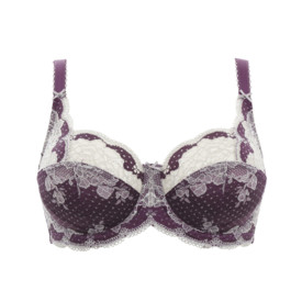 Podprsenka PANACHE CLARA FULLCUP BRA  PLUM/SILVER