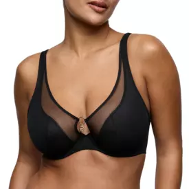PD0142644ZWA_PRIMADONNA TWIST SHEARY HALF PADDED PLUNGE BRA BLACK