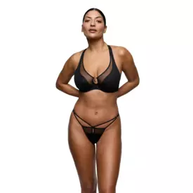 PD0142644ZWA_PRIMADONNA TWIST SHEARY HALF PADDED PLUNGE BRA BLACK