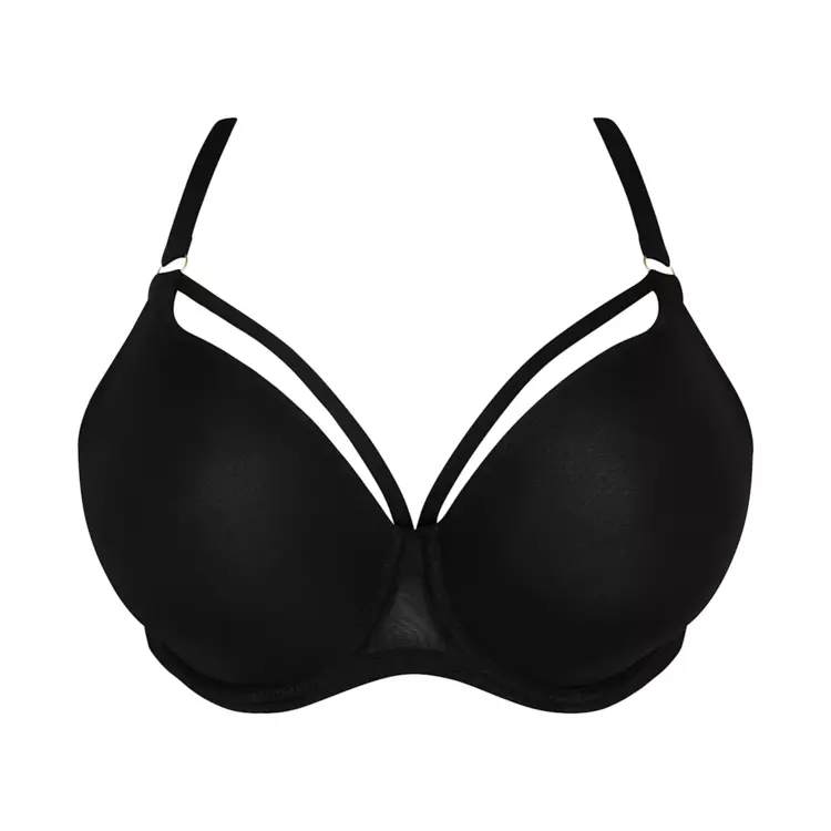 PD0242640ZWA_PRIMADONNA TWIST SHEARY PADDED HEARTSHAPE BRA BLACK