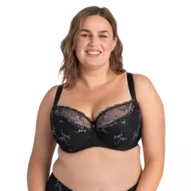 Podprsenka SAMANTA JUNO A925 HALF PADDED FULL CUP BRA BLACK