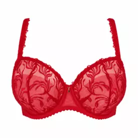 Podprsenka PRIMADONNA SOLISSE BALCONY BRA VERTICAL SEAM TRUE RED