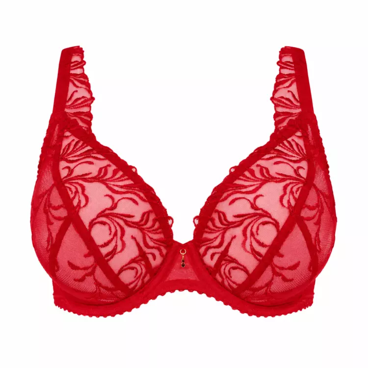 PD0163644TRR_PRIMADONNA SOLISSE PLUNGE BRA TRUE RED