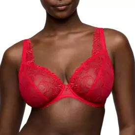 PD0163644TRR_PRIMADONNA SOLISSE PLUNGE BRA TRUE RED