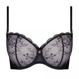 SAJUNOA142BLK_SAMANTA JUNO A142 SOFT HALF CUP BRA BLACK