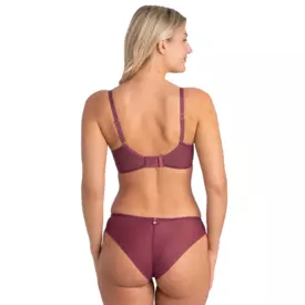 SAPERLAA143HER_SAMANTA PERLA A143 SOFT HIGH APEX BRA HEATHER