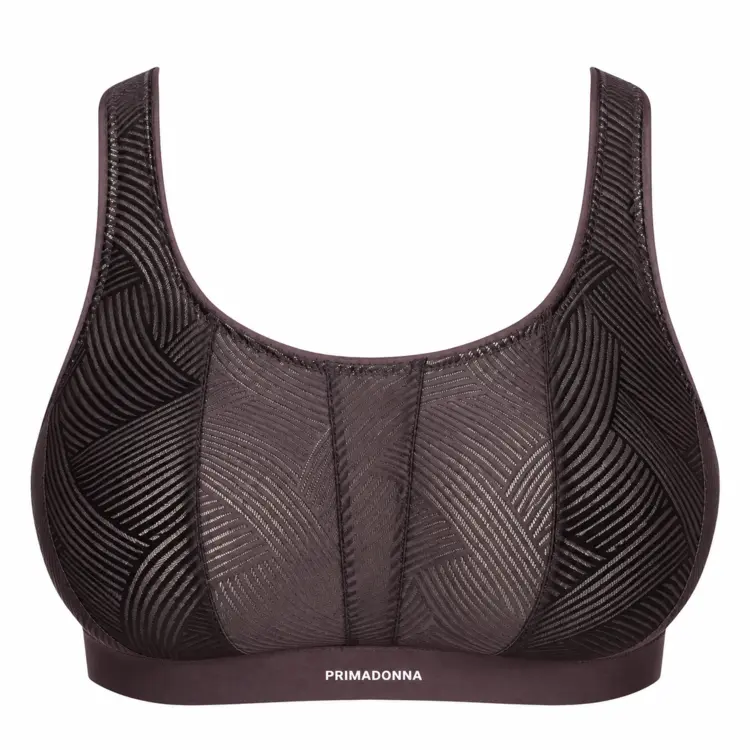 PD6000513SOT_PRIMADONNA SPORT THE GAME WIRELESS BRA SMOKEY TAUPE