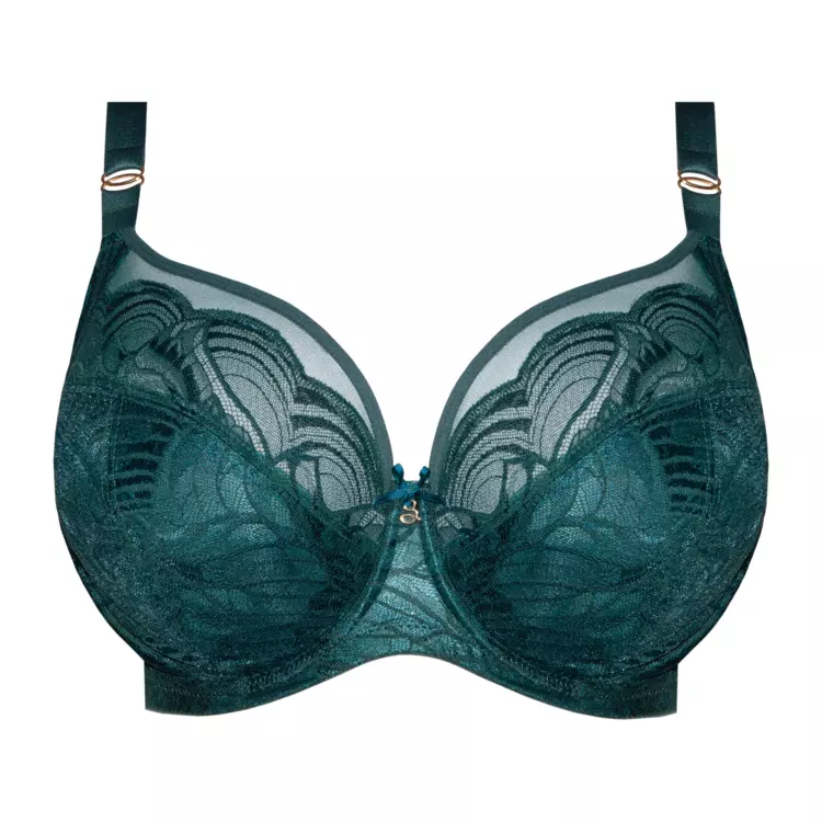 SAINEZA910TEL_SAMANTA INEZ A910 SOFT FULL CUP SIDE SUPPORT BRA TEAL