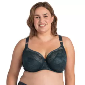SAINEZA910TEL_SAMANTA INEZ A910 SOFT FULL CUP SIDE SUPPORT BRA TEAL