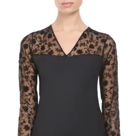 AV77111BLK_AVET 77111 TOP DLOUHÝ RUKÁV BLACK
